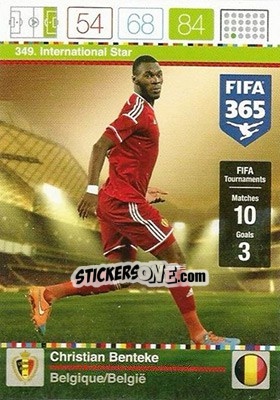 Sticker Christian Benteke - FIFA 365: 2015-2016. Adrenalyn XL n. 349 - Panini
