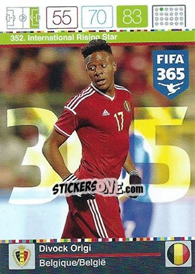 Sticker Divock Origi - FIFA 365: 2015-2016. Adrenalyn XL n. 352 - Panini