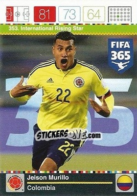 Sticker Jeison Murillo - FIFA 365: 2015-2016. Adrenalyn XL n. 353 - Panini