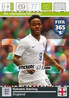 Sticker Raheem Sterling - FIFA 365: 2015-2016. Adrenalyn XL n. 354 - Panini