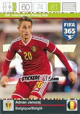 Sticker Adnan Januzaj - FIFA 365: 2015-2016. Adrenalyn XL n. 356 - Panini