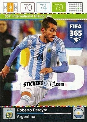 Sticker Roberto Pereyra - FIFA 365: 2015-2016. Adrenalyn XL n. 357 - Panini