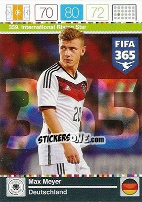 Sticker Max Meyer - FIFA 365: 2015-2016. Adrenalyn XL n. 359 - Panini
