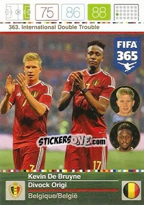 Sticker Kevin De Bruyne / Divock Origi - FIFA 365: 2015-2016. Adrenalyn XL - Panini