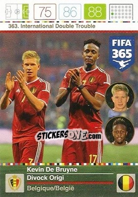 Figurina Kevin De Bruyne / Divock Origi - FIFA 365: 2015-2016. Adrenalyn XL - Panini