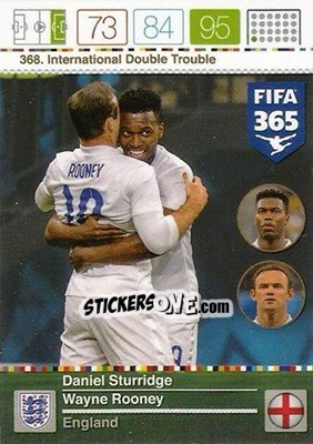 Sticker Daniel Sturridge / Wayne Rooney - FIFA 365: 2015-2016. Adrenalyn XL n. 368 - Panini