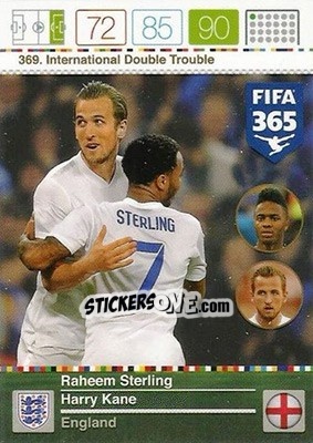 Sticker Raheem Sterling / Harry Kane - FIFA 365: 2015-2016. Adrenalyn XL n. 369 - Panini