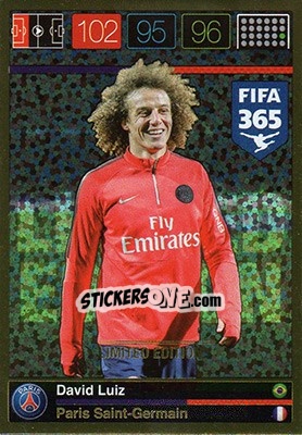 Sticker David Luiz - FIFA 365: 2015-2016. Adrenalyn XL n. LE-DL - Panini