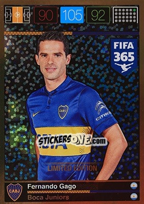 Sticker Fernando Gago - FIFA 365: 2015-2016. Adrenalyn XL n. LE-FG - Panini