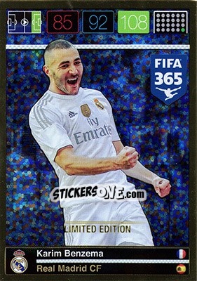 Cromo Karim Benzema - FIFA 365: 2015-2016. Adrenalyn XL - Panini