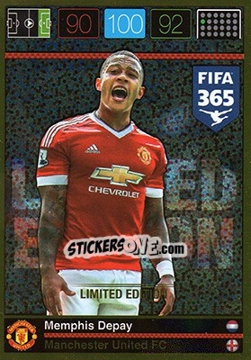 Sticker Memphis Depay - FIFA 365: 2015-2016. Adrenalyn XL n. LE-MD - Panini