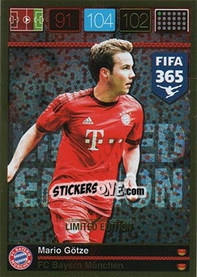 Sticker Mario Götze - FIFA 365: 2015-2016. Adrenalyn XL n. LE-MG - Panini
