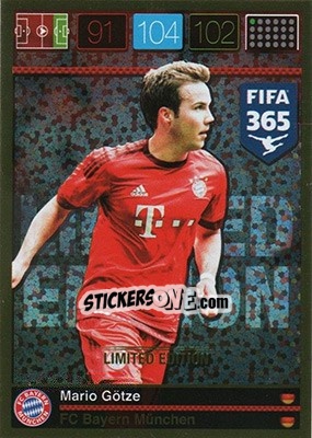 Cromo Mario Götze - FIFA 365: 2015-2016. Adrenalyn XL - Panini