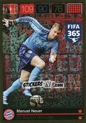 Sticker Manuel Neuer - FIFA 365: 2015-2016. Adrenalyn XL n. LE-MN - Panini