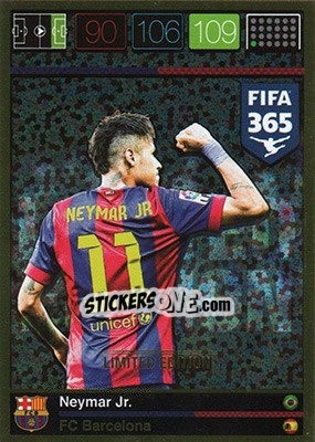 Sticker Neymar Jr. - FIFA 365: 2015-2016. Adrenalyn XL n. LE-NE - Panini
