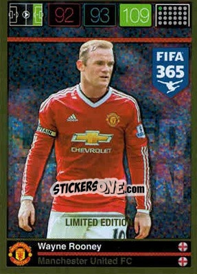 Cromo Wayne Rooney - FIFA 365: 2015-2016. Adrenalyn XL - Panini