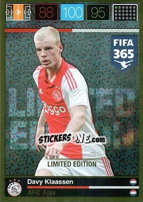 Cromo Davy Klaassen - FIFA 365: 2015-2016. Adrenalyn XL - Panini