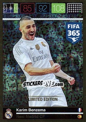 Sticker Karim Benzema - FIFA 365: 2015-2016. Adrenalyn XL n. XXL-KB - Panini