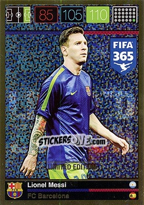 Sticker Lionel Messi - FIFA 365: 2015-2016. Adrenalyn XL n. XXL-LM - Panini
