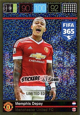 Sticker Memphis Depay - FIFA 365: 2015-2016. Adrenalyn XL - Panini