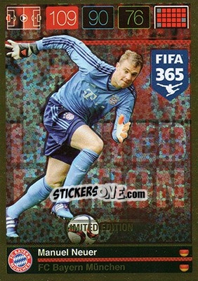 Sticker Manuel Neuer - FIFA 365: 2015-2016. Adrenalyn XL n. XXL-MN - Panini