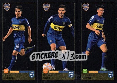 Sticker Nicolás Lodeiro / Fernando Gago / Jonathan Calleri - FIFA 365: 2015-2016 n. 90-91-92 - Panini