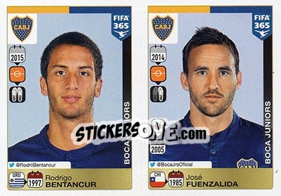 Sticker Rodrigo Bentancur / José Fuenzalida - FIFA 365: 2015-2016 - Panini