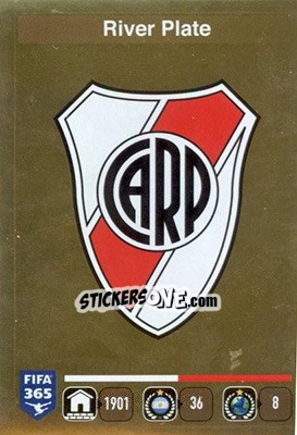 Sticker Logo River Plate - FIFA 365: 2015-2016 n. 101 - Panini