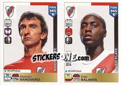 Sticker Marcelo Barovero / éder Balanta - FIFA 365: 2015-2016 n. 102-103 - Panini
