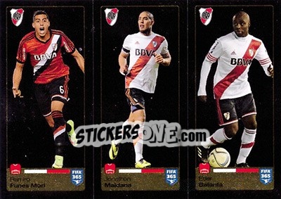 Sticker Ramiro Funes Mori / Jonathan Maidana / Eder Balanta - FIFA 365: 2015-2016 n. 113-114-115 - Panini
