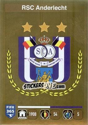 Figurina Logo RSC Anderlecht - FIFA 365: 2015-2016 - Panini