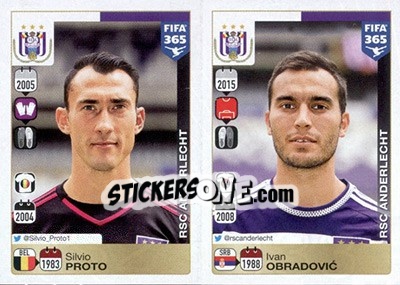 Sticker Silvio Proto / Ivan Obradovic - FIFA 365: 2015-2016 - Panini