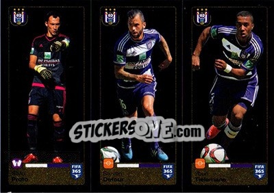 Sticker Silvio Proto / Steven Defour / Youri Tielemans - FIFA 365: 2015-2016 n. 143-144-145 - Panini