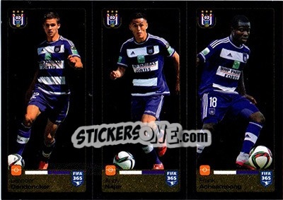 Sticker Leander Dendoncker / Andy Najar / Frank Acheampong - FIFA 365: 2015-2016 n. 150-151-152 - Panini