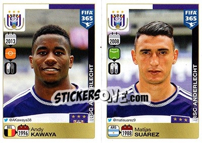 Cromo Andy Kawaya / Matías Suárez - FIFA 365: 2015-2016 - Panini