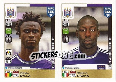 Sticker Idrissa Sylla / Stefano Okaka - FIFA 365: 2015-2016 n. 159-160 - Panini
