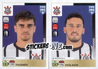 Cromo Fagner / Edílson - FIFA 365: 2015-2016 - Panini