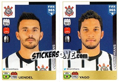 Sticker Uendel / Yago - FIFA 365: 2015-2016 n. 168-169 - Panini