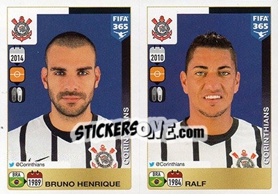Sticker Bruno Henrique / Ralf - FIFA 365: 2015-2016 - Panini
