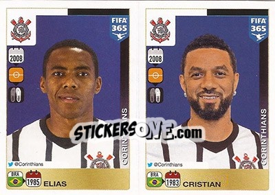 Sticker Elias / Cristian - FIFA 365: 2015-2016 n. 172-176 - Panini