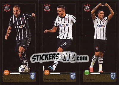 Sticker Danilo / Renato Augusto / Luciano - FIFA 365: 2015-2016 n. 180-181-182 - Panini