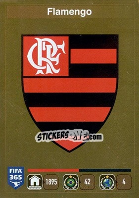 Cromo Logo Flamengo - FIFA 365: 2015-2016 - Panini