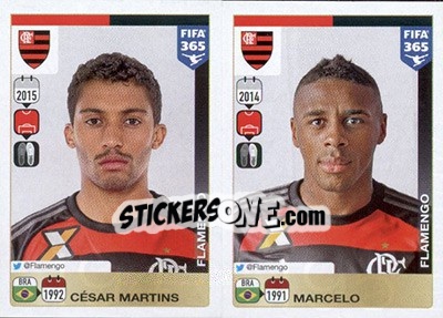 Sticker César Martins / Marcelo - FIFA 365: 2015-2016 - Panini
