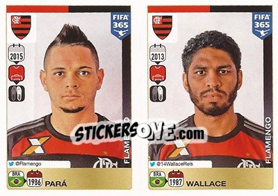 Sticker Pará / Wallace - FIFA 365: 2015-2016 n. 196-197 - Panini