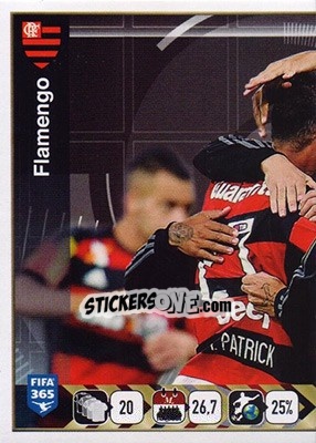 Cromo Flamengo Team - FIFA 365: 2015-2016 - Panini