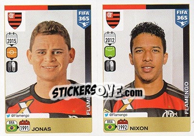 Cromo Jonas - Nixon - FIFA 365: 2015-2016 n. 215-216 - Panini