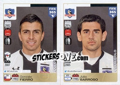 Sticker Gonzalo Fierro / Julio Barroso - FIFA 365: 2015-2016 - Panini