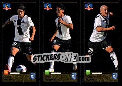Sticker Jaime Valdés / Juan Delgado / Humberto Suazo - FIFA 365: 2015-2016 n. 240-241-242 - Panini