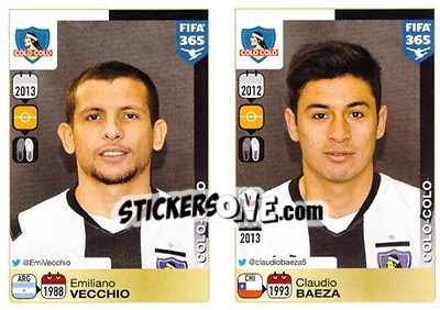 Sticker Emiliano Vecchio / Claudio Baeza - FIFA 365: 2015-2016 - Panini