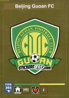 Sticker Logo Beijing Guoan FC - FIFA 365: 2015-2016 - Panini